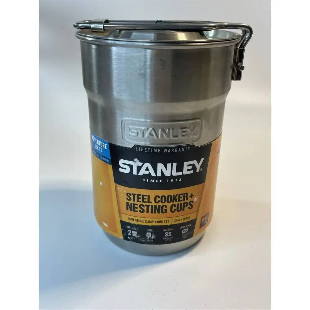 Stanley Adventure Series Stainless Steel Cooker and 2 Nesting Cups Cook Set
